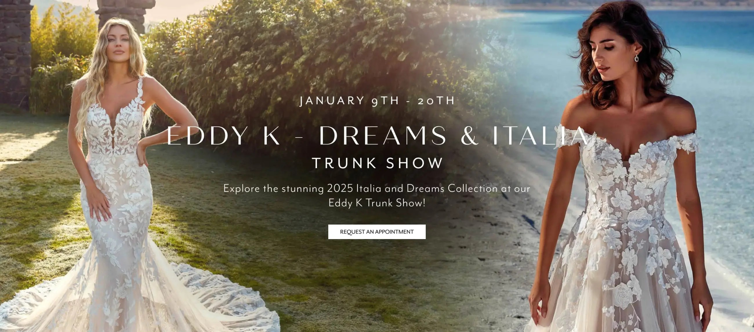 Eddy K 2025 Trunk Show Desktop Banner